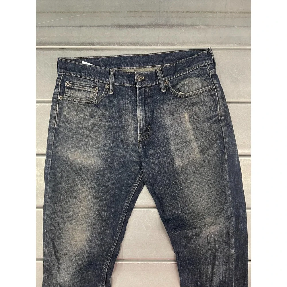 Levis 511 Jeans Mens 33X32 Blue Dark‎ Wash Denim Straight Leg